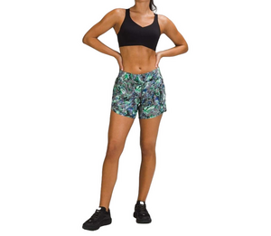 Lululemon Track That Mid-Rise Short 5" Lined Rapid Flourish Multi Sz 2